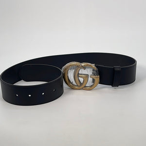 Gucci Unisex Jumbo GG Canvas Marmont Wide Belt Double G Buckle 4