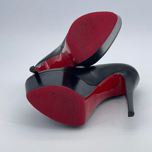 Louis Vuitton Black Heels Red Sole