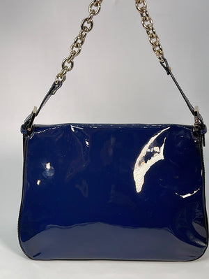 PRELOVED Navy Fendi Mamma Forever Patent Leather Handbag 23088BR001UNU098 011123