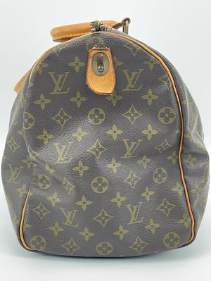 Louis Vuitton Monogram Denim Small Keepall Duffle Bag CBRXZDU 14403000 –  Max Pawn