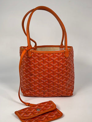 Goyard Saint Louis Junior Tote Bag with mini pouch yellow leather From –  yuzu22japan