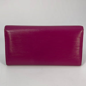 Louis Vuitton Louis Vuitton Sarah Dark Purple Epi Leather Long Wallet