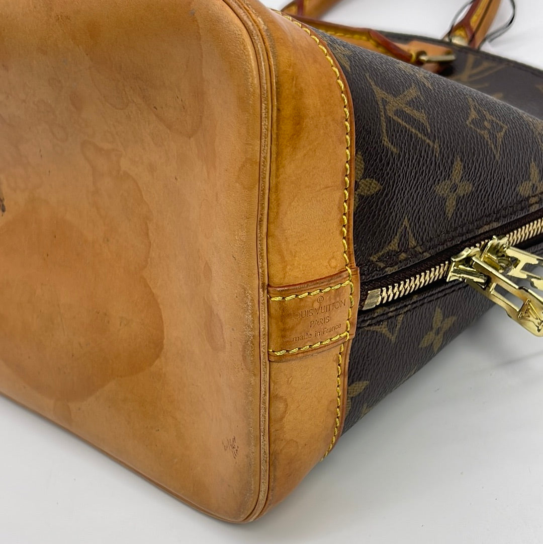 Authenticated Used Handbag Alma PM Brown Beige Monogram M51130 Canvas Nume  FL0074 LOUIS VUITTON Key Ladies 