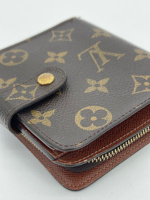Louis Vuitton Monogram Canvas Compact Zip Wallet