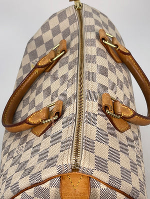 Louis Vuitton Speedy 30 Beige Tweed ref.261043 - Joli Closet