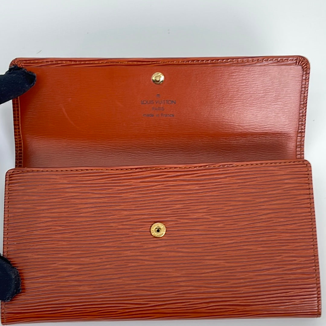 Louis Vuitton, Bags, Louis Vuitton Brown Epi Leather Long Wallet