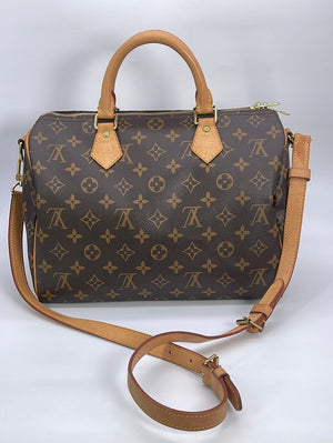 Louis Vuitton, Bags, Preloved Louis Vuitton Monogram Speedy 3 With Lock