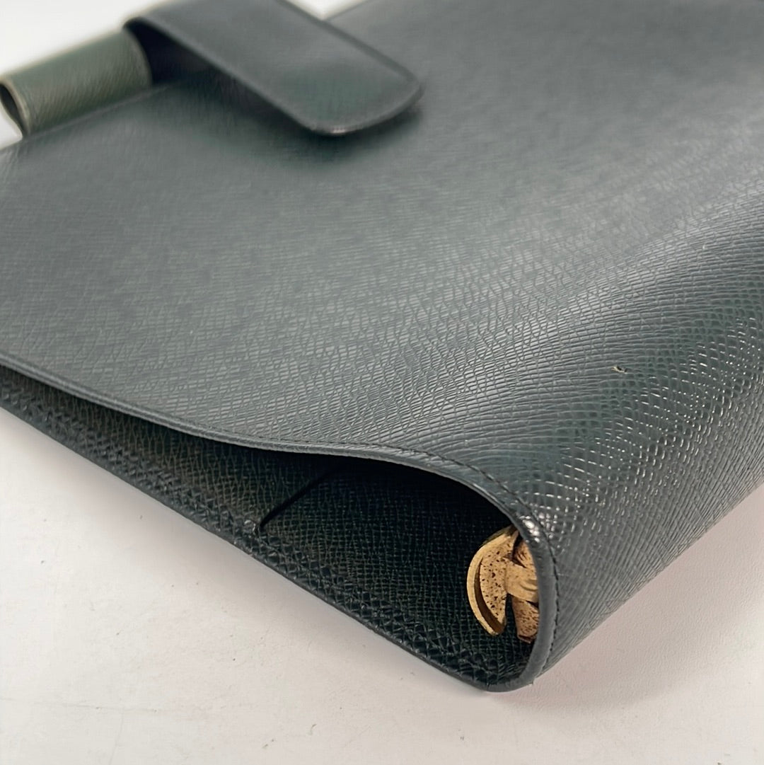 Louis Vuitton Brown Taiga Leather Small Agenda - Yoogi's Closet