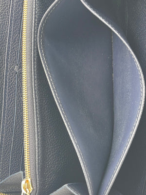 PRELOVED Louis Vuitton Zippy Wallet Dark Blue Monogram Empreinte
