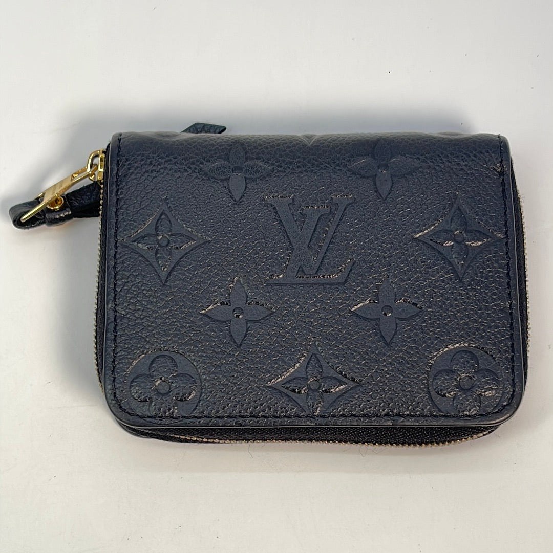 Preloved Louis Vuitton Black Empreinte Zippy Mini Wallet TS2118 010123