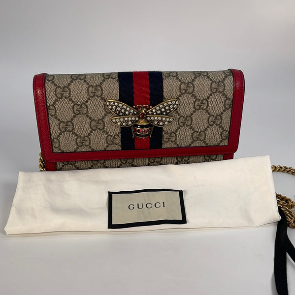 Preloved Gucci Red G Broadway Velvet Jeweled Velvet Crossbody Bag 544242525040 060223 Off