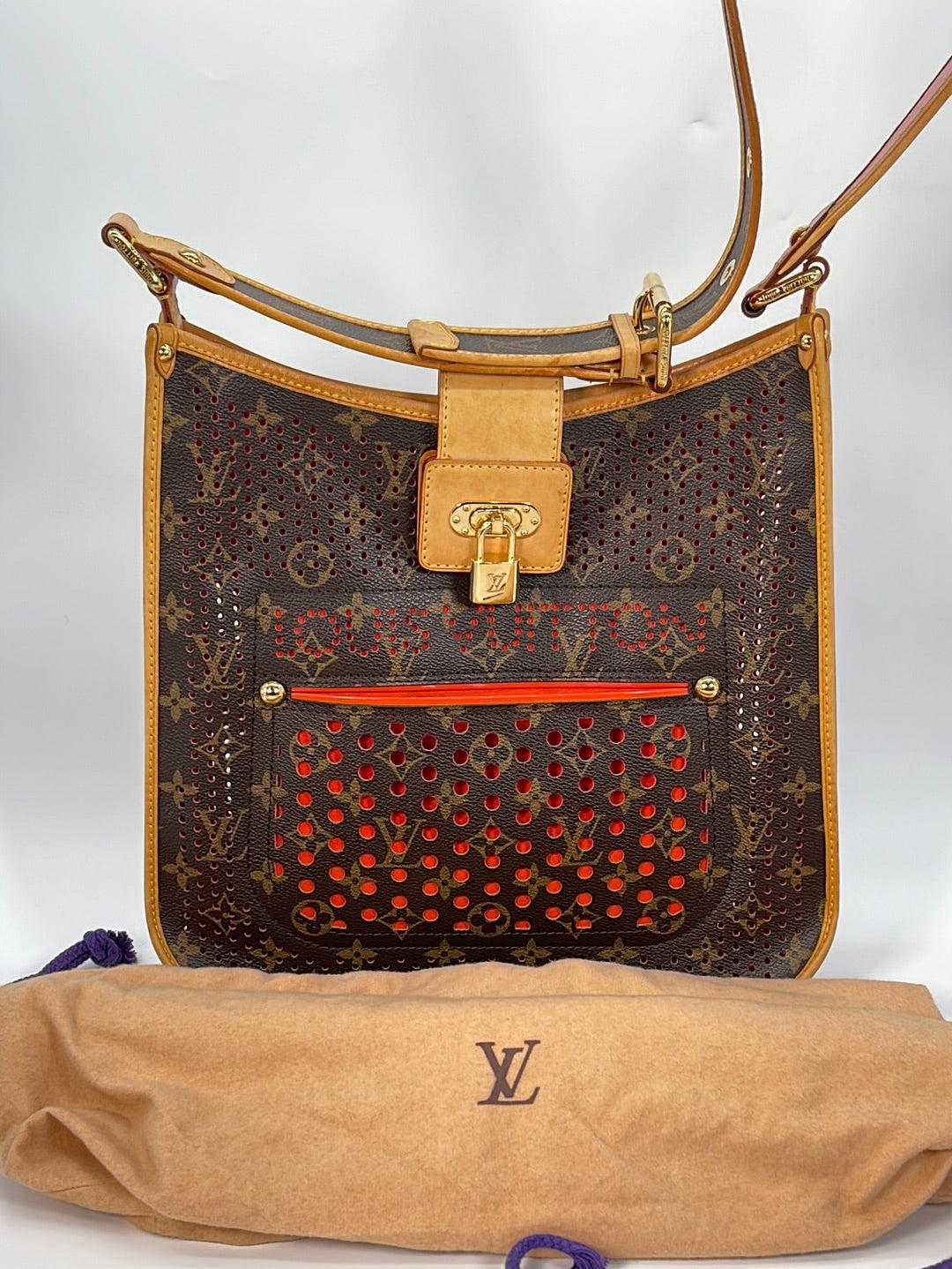 GIFTABLE PRELOVED Louis Vuitton Macassar Monogram S Lock Sling Bag