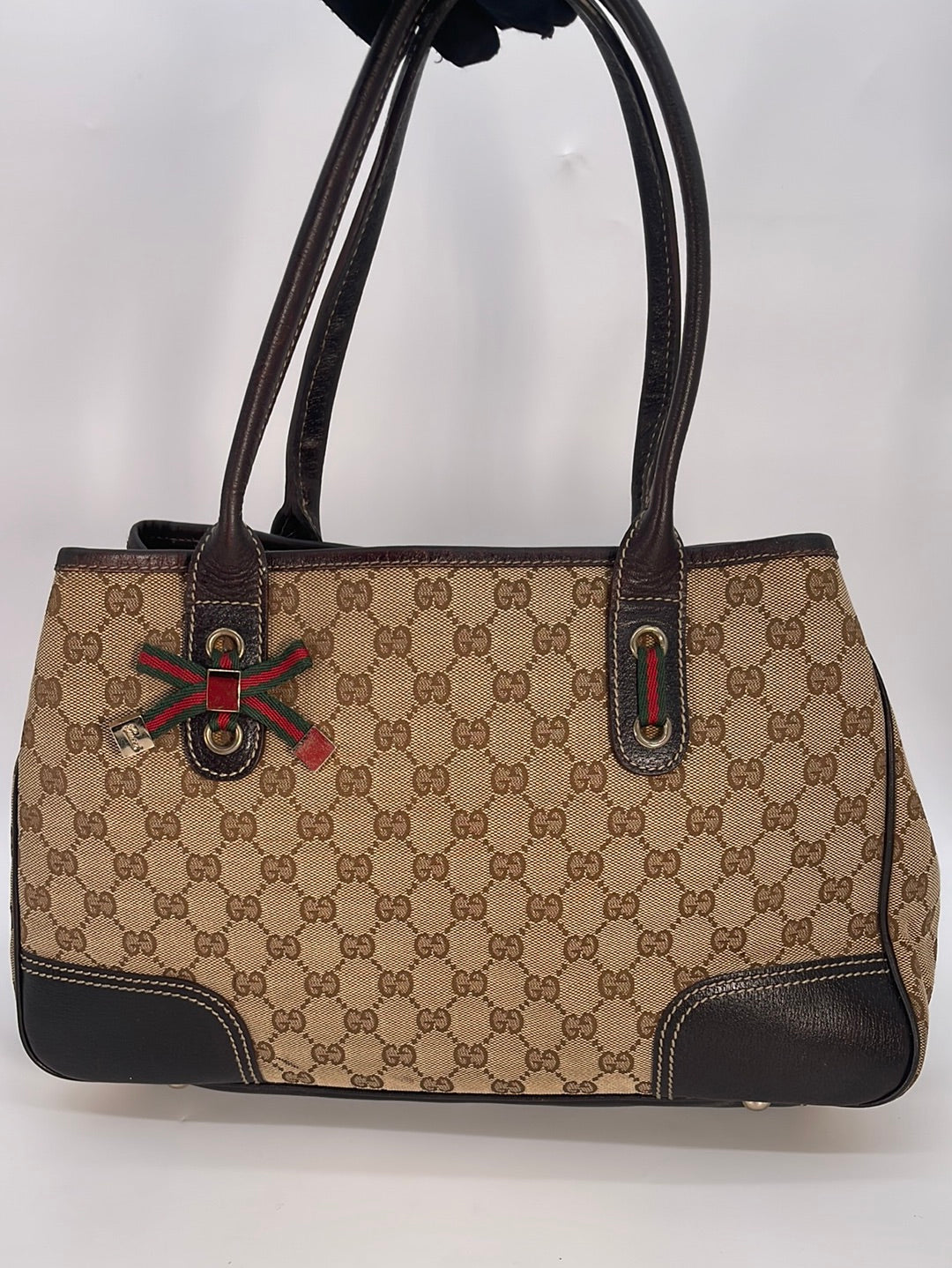 Vintage Gucci GG Canvas and Lavender Leather Princy Tote Bag 162895002 –  KimmieBBags LLC
