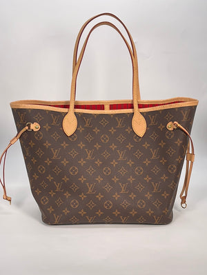 Neverfull cloth tote Louis Vuitton Pink in Cloth - 25698731