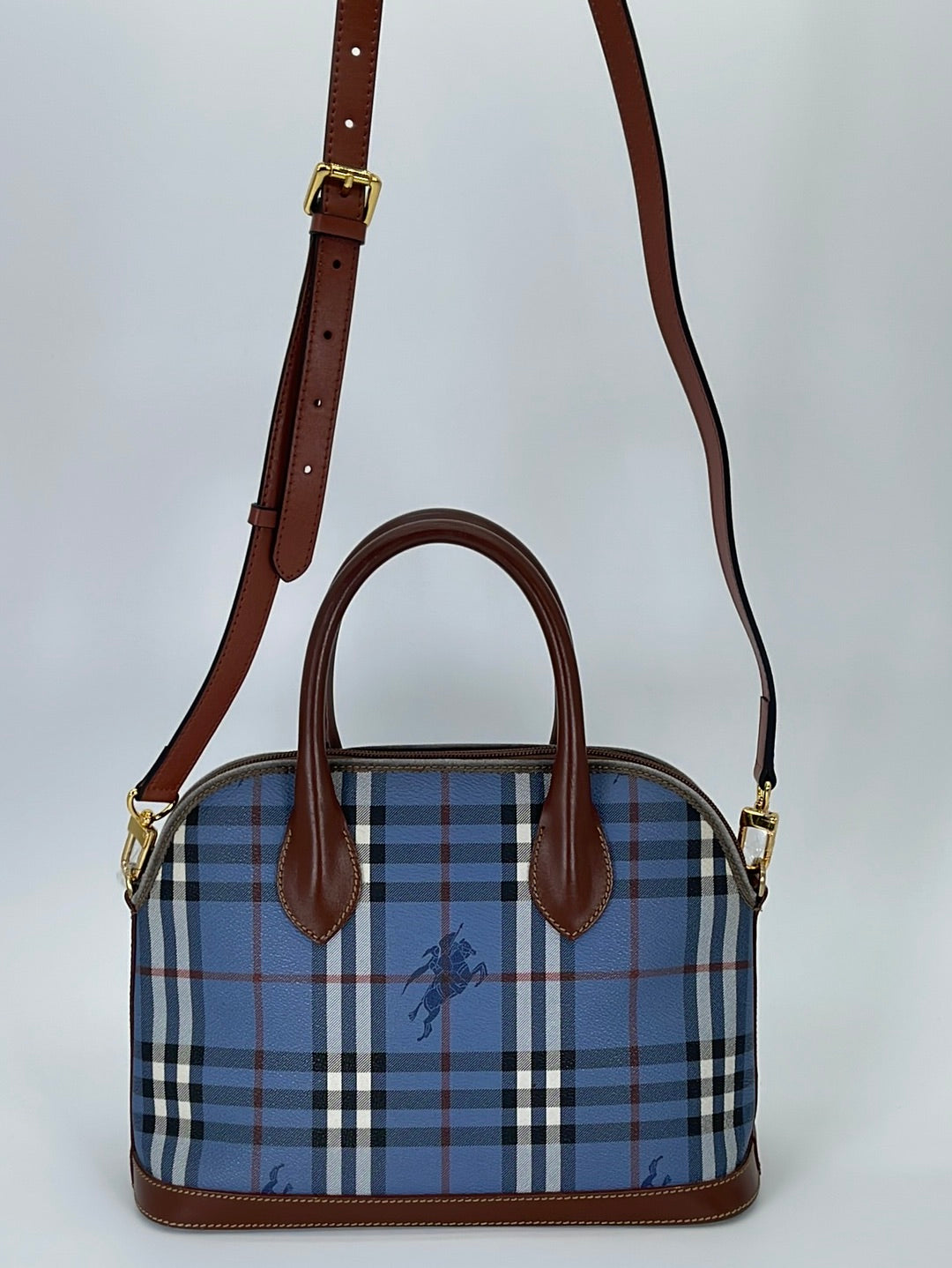 SOLD Burberry Nova Check Dome Vintage Satchel