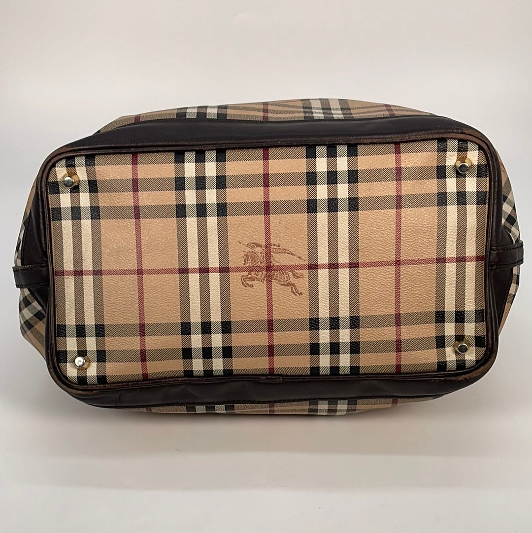 Preloved BURBERRY Haymarket Check Coated Canvas Medium Chester