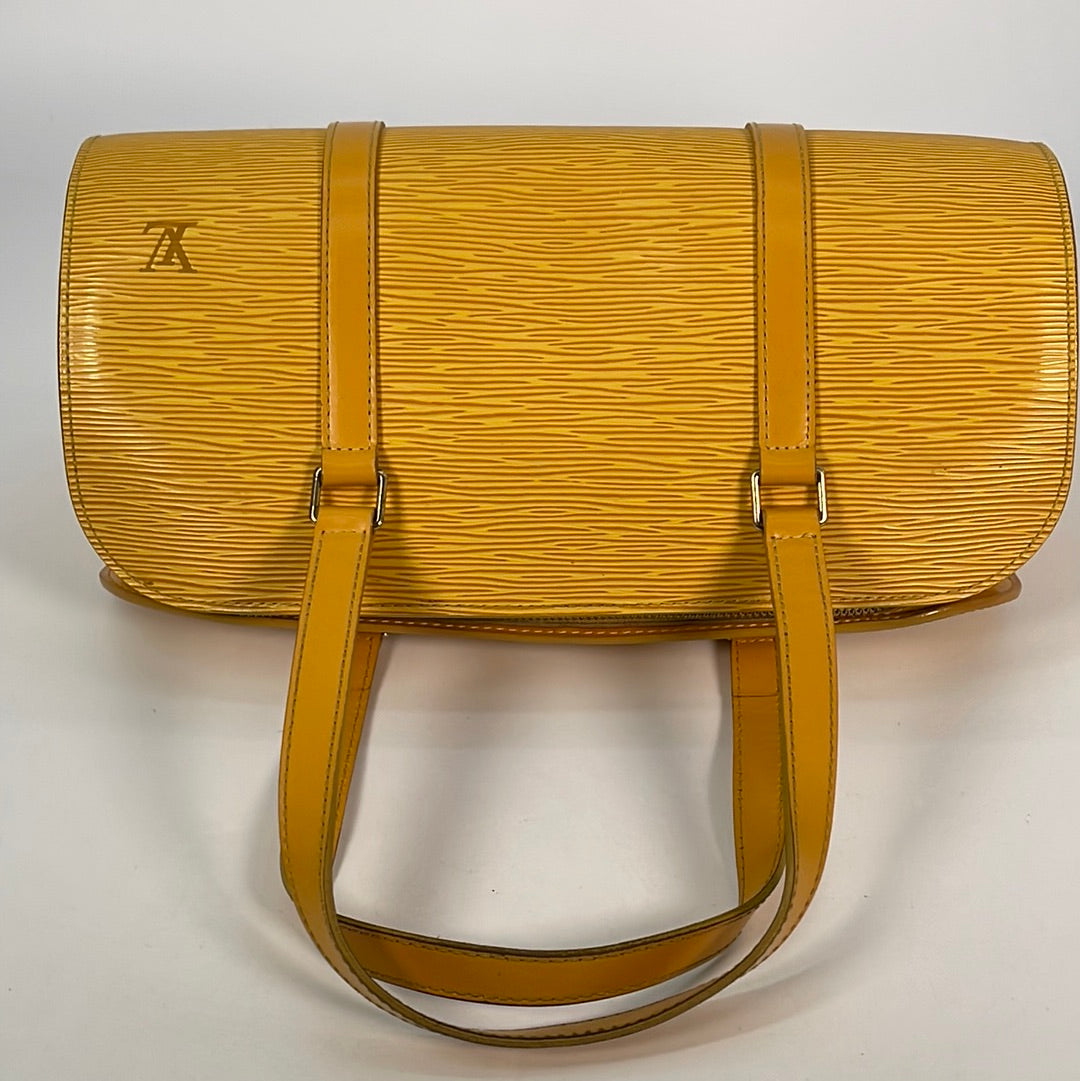 Louis Vuitton Yellow Epi Soufflot Pouch As Is For Sale at 1stDibs