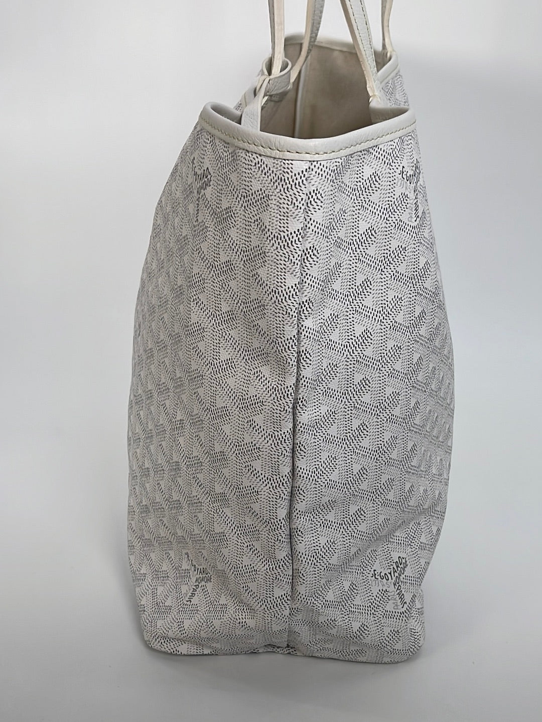 GOYARD White/ White Pattern Prints Saint Louis Junior Tote Bag