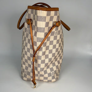 Preloved Louis Vuitton Damier Azur Neverfull MM Tote SA2181 020223