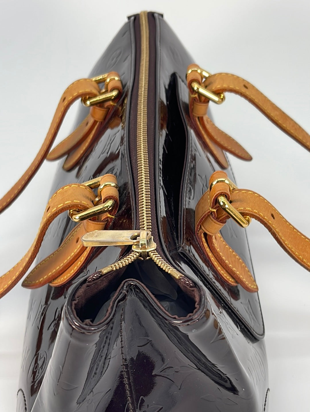 Louis Vuitton Monogram Vernis Patent Embossed Leather Amarante Rosewood Bag