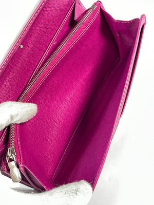 PreLoved Louis Vuitton Purple Epi Leather Sarah Long Wallet CA0068