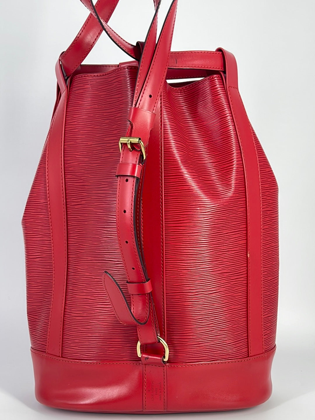 Louis Vuitton Epi Leather Chain Messenger Bag Red