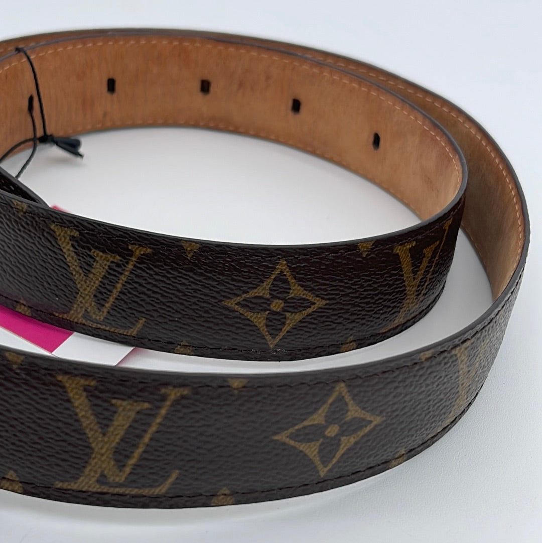 Stunning Louis Vuitton belt in green Taïga leather and golden buckle at  1stDibs