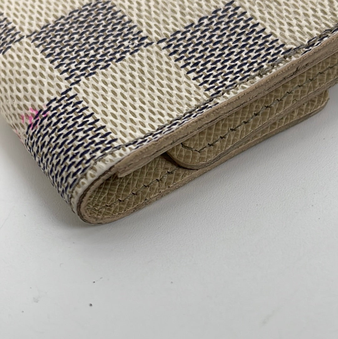 Louis Vuitton Damier Azur 6 Key Multicles Holder case Leather ref.306206 -  Joli Closet