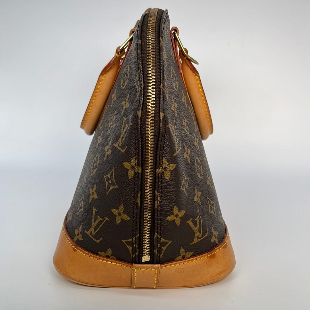 Louis Vuitton Alma PM Handbag Brown Monogram Women's Vintage