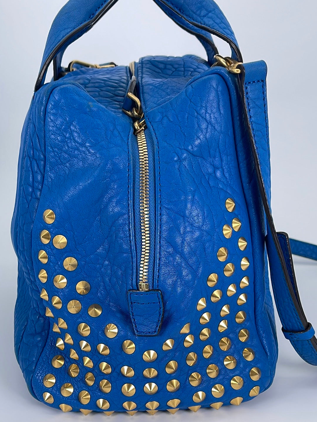 PRELOVED MCM Blue Leather Portuna Tote Shoulder Bag 1024J 021523 ***DE –  KimmieBBags LLC
