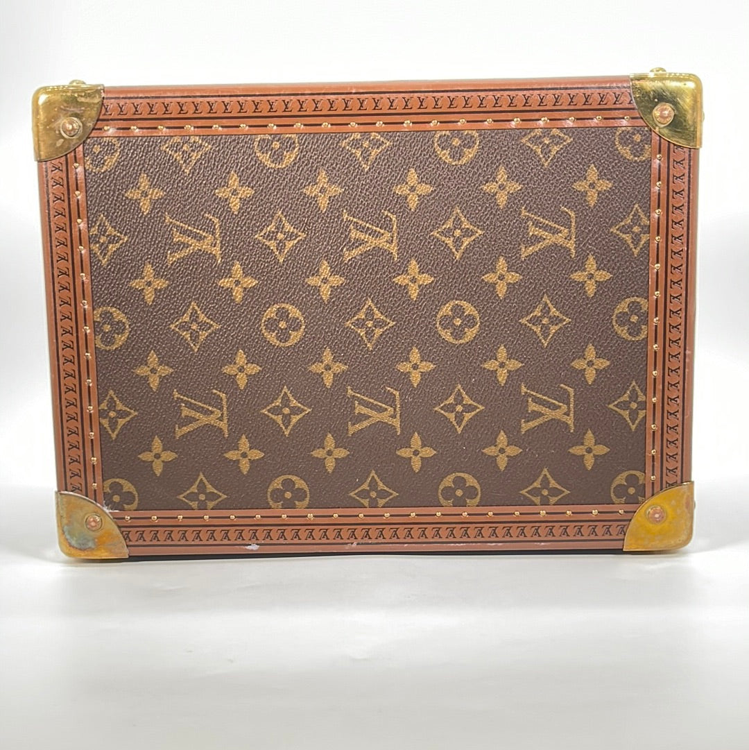 Pre-Owned Louis Vuitton Monogram Bowat Flacon M21828 Makeup Box Case Trunk  (Fair)