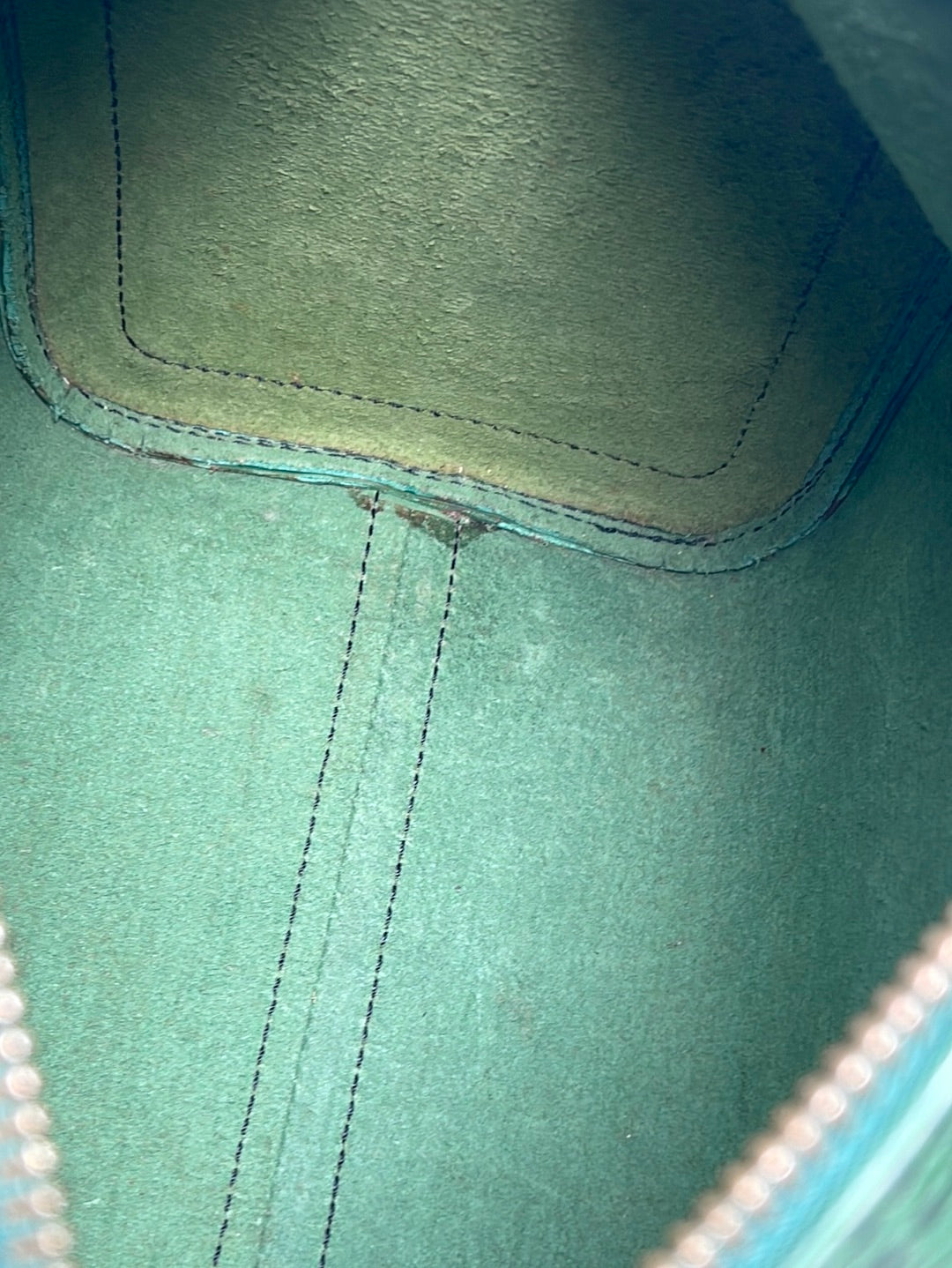 Speedy leather handbag Louis Vuitton Green in Leather - 34225222