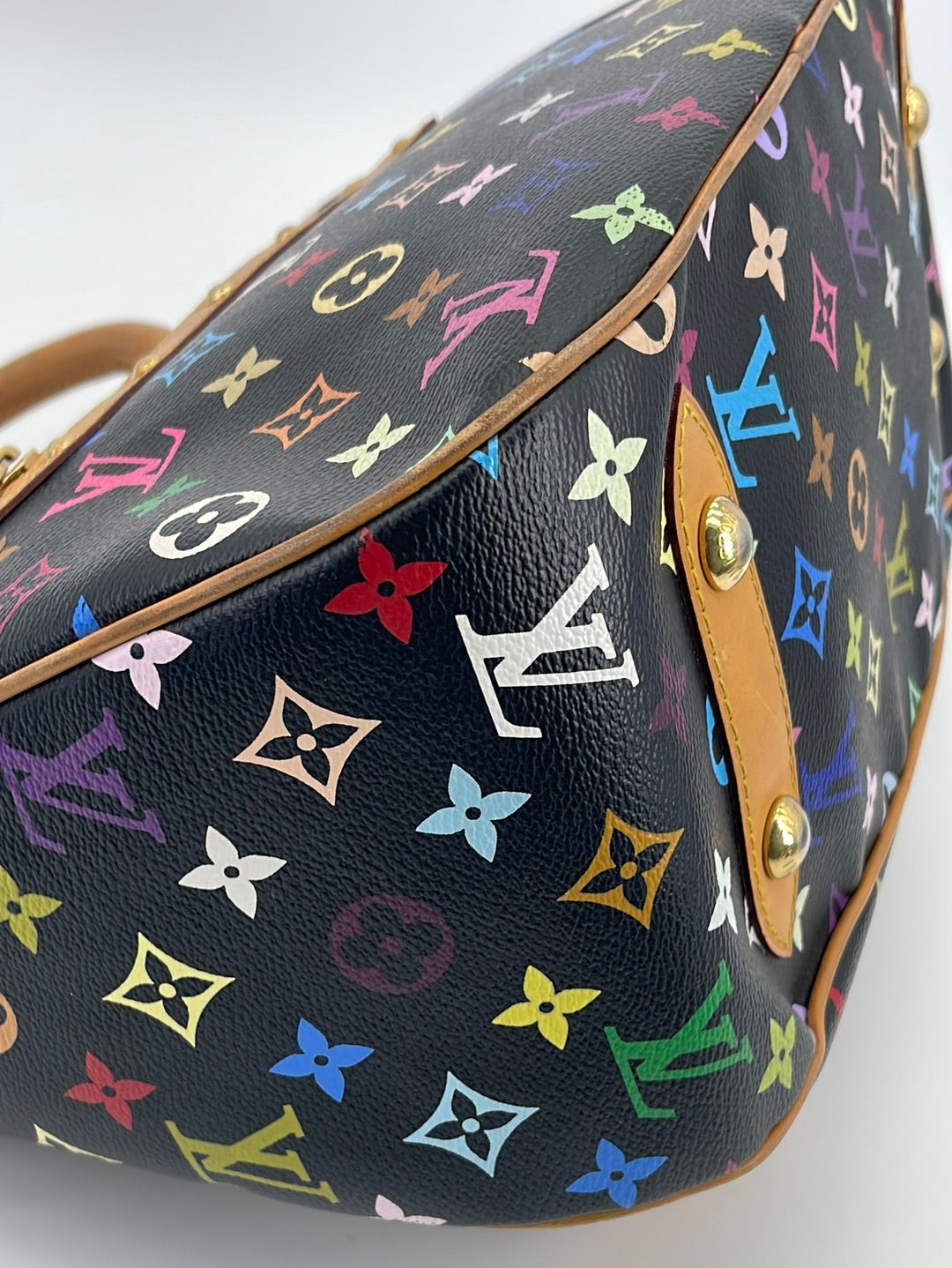 Preloved Louis Vuitton Black Multicolor Monogram Rita Shoulder Bag
