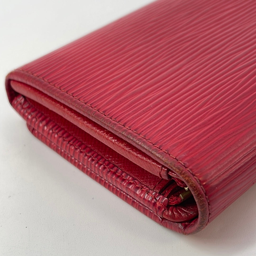 LOUIS VUITTON Portefeuille Marco Bifold Wallet Epi Leather Red M63547  01AC516