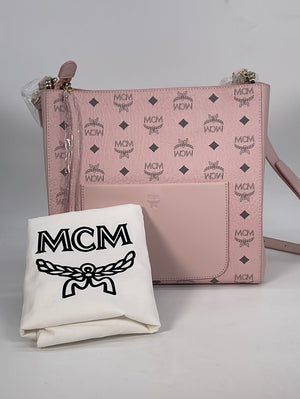AUTHENTIC MCM Leather Cross Shoulder Bag + Dust Bag.