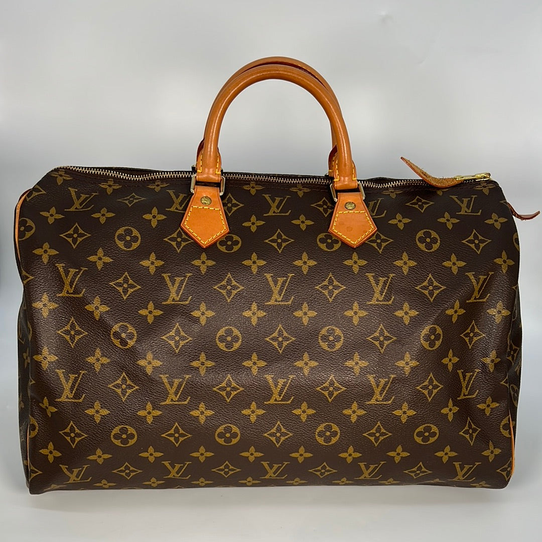 Louis Vuitton Speedy 40 Used Handbag Monogram Leather M41522 Vintage # –  VINTAGE MODE JP