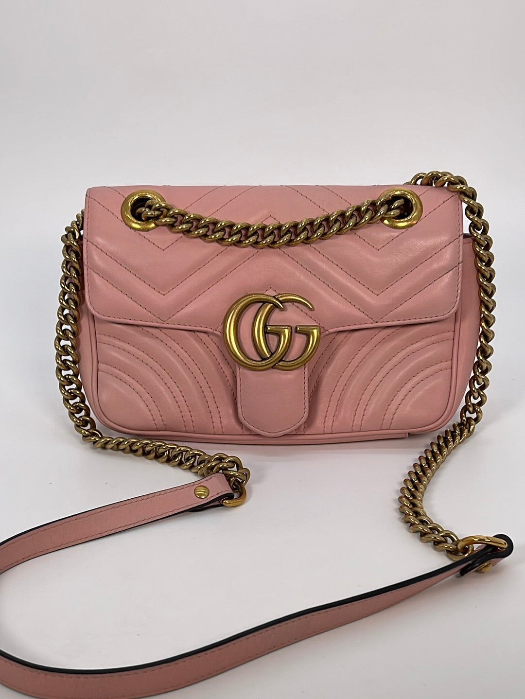Gucci GG Matelassé Top Handle Mini Bag in Pink