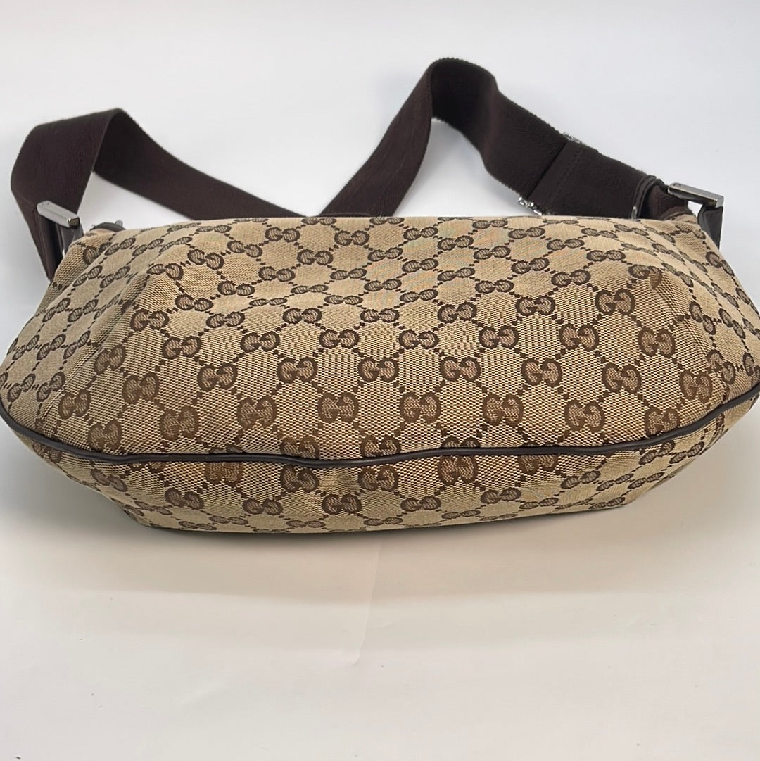 Gucci - GG Canvas Vintage Web Medium Hobo Shoulder Bag