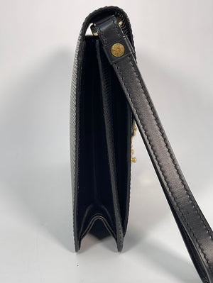 Louis Vuitton Black EPI Pochette Sellier Dragonne