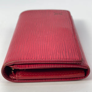 Louis Vuitton Red Epi Leather Vertical Bifold Long Wallet – OPA Vintage