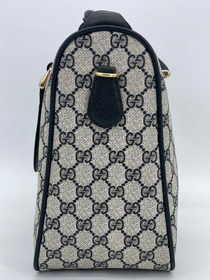 GUCCI Boston bag black canvas all over pattern 000/58/0203