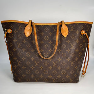 LOUIS VUITTON Neverfull MM M41177 Tote Bag Brown Monogram Canvas & Red  Unused