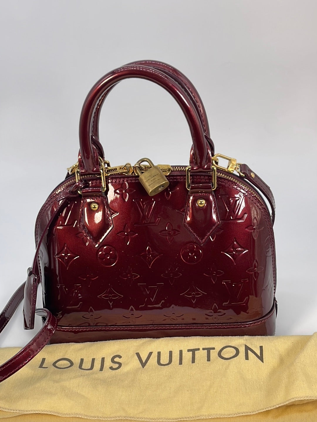 PRELOVED Louis Vuitton Yellow Vernis Alma BB Bag AA0194 041023
