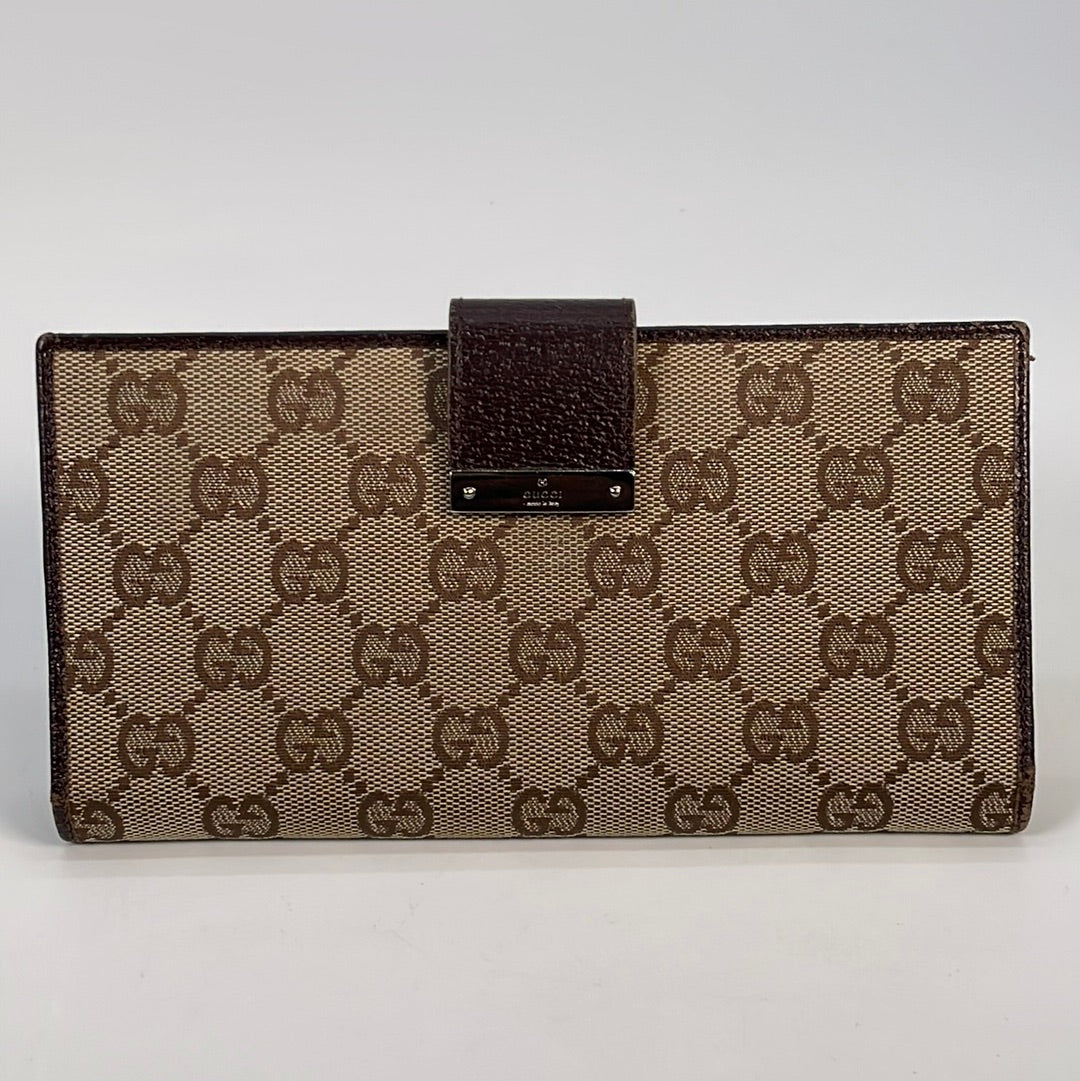 Gucci GG Long Canvas Wallet outlet Bifold