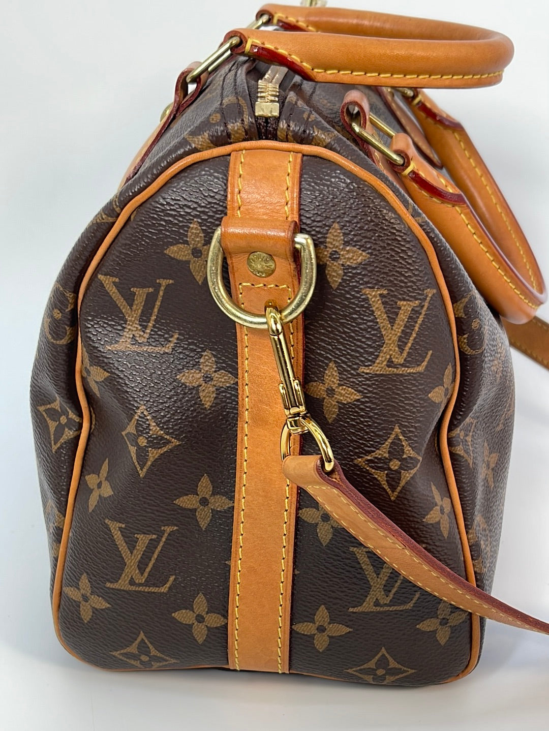 PRELOVED Louis Vuitton Speedy 25 Monogram Bandolier Bag DU3163