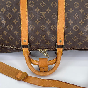 Louis Vuitton Monogram Keepall Bandouliere 55 Duffle Bag with Strap Leather  ref.543230 - Joli Closet