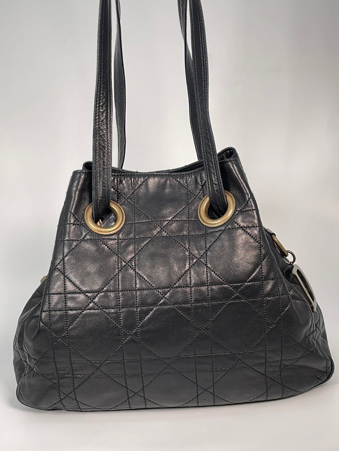 Miss Dior Mini Shoulder Bag Black Cannage Lambskin