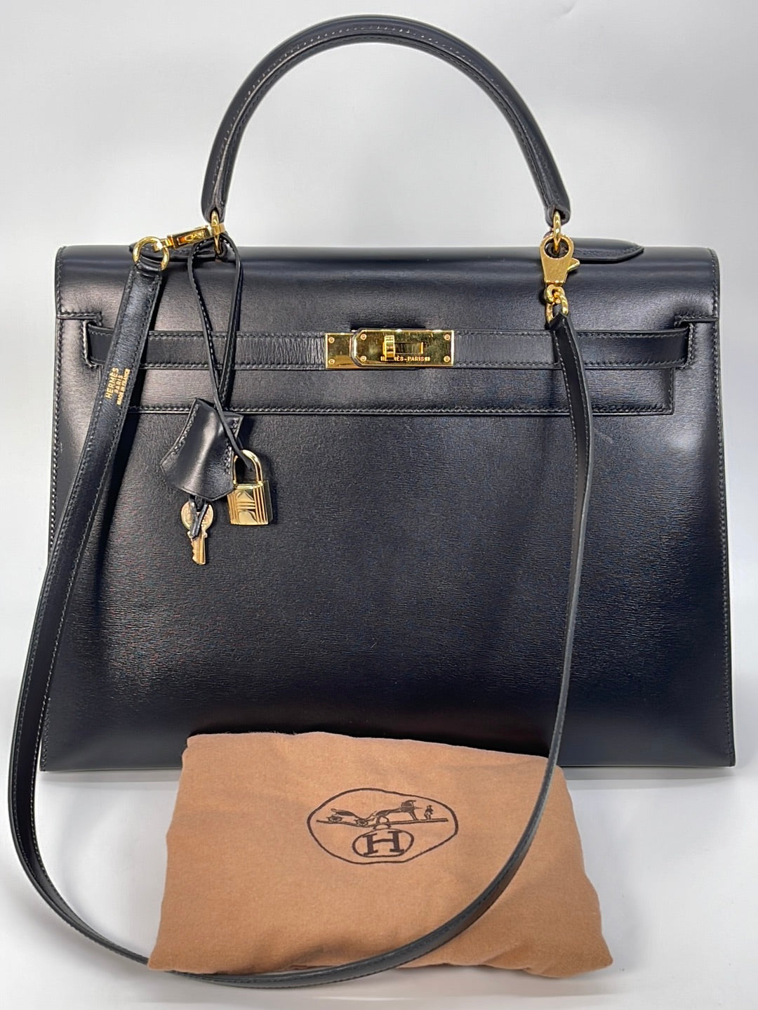Sold at Auction: Vintage Prada Saffiano Black Leather Messenger Bag