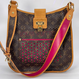 LOUIS VUITTON Monogram Perforated Musette Fuchsia Bag Limited Edition