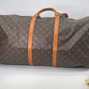 Authentic LOUIS VUITTON Monogram Keepall 55 Bandolier Carry-on 